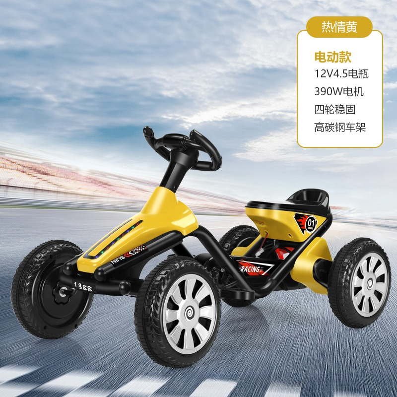 Go Kart Pedal Kids - Children's Four-Wheel Pedal Go-Kart Boys and