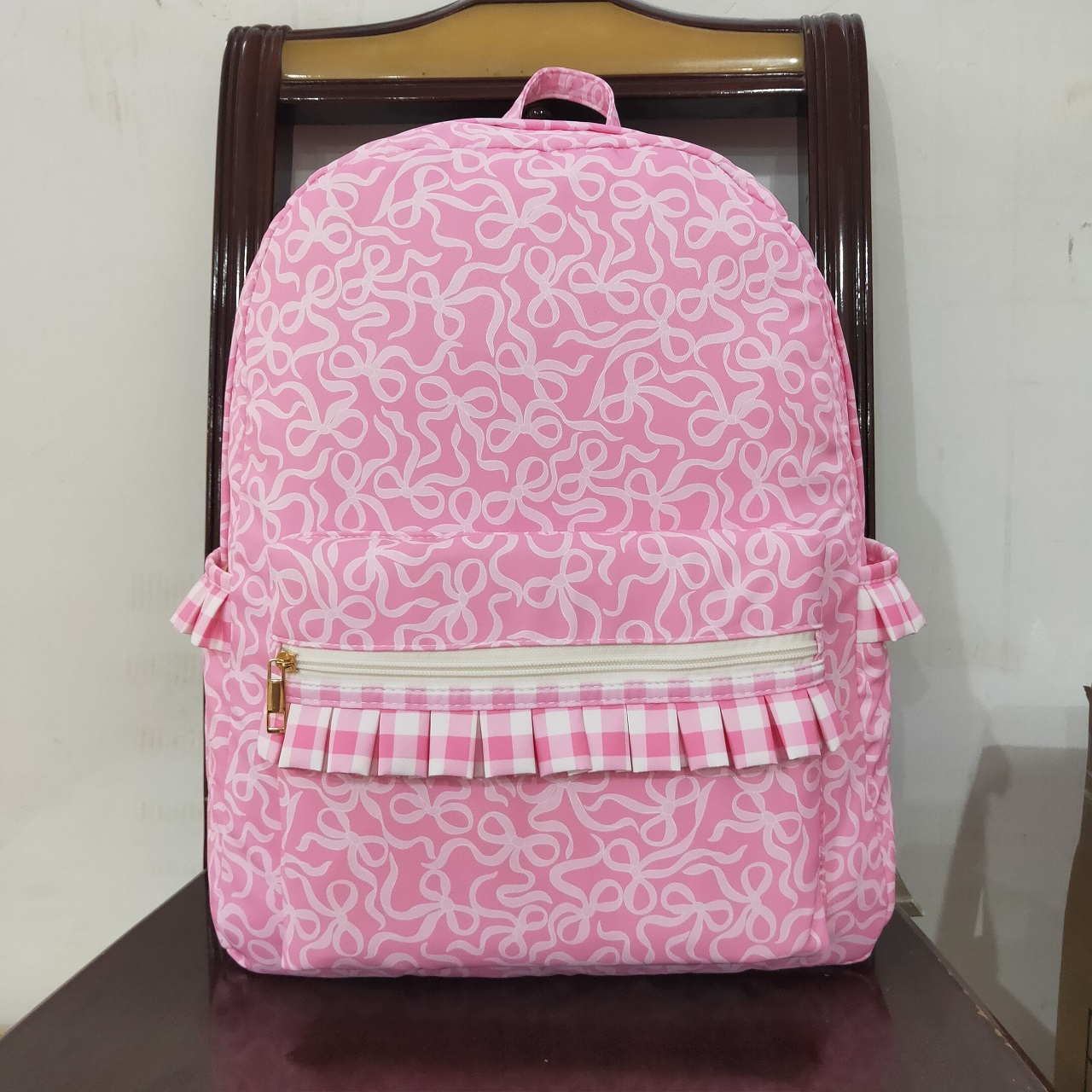 Kids Outdoor Backpack - Wholesale Children Pink Bows Outdoor Portable