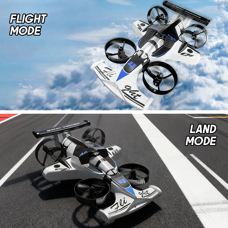 Kids Outdoor Electric Car - 2in1 Mini Drone Air-Ground Flying Car