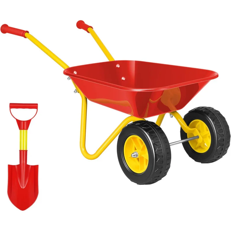 Kids Outdoor Garden Set - Kids Wheelbarrow Children Garden cart with