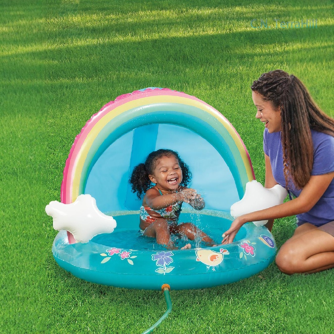 Inflatable Splash Pool for Kid - Kids Outdoor Play Table recension och pris