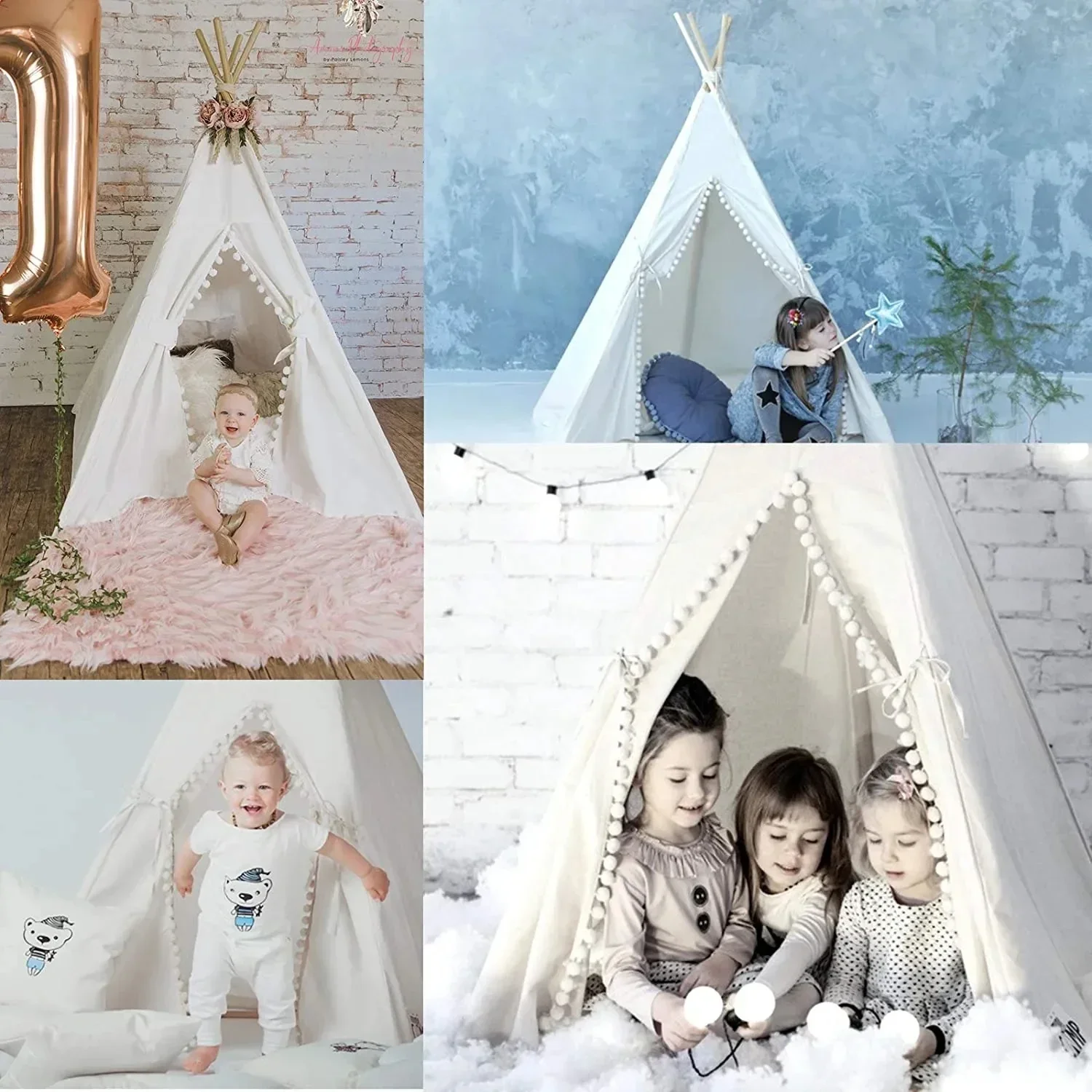 1.6M Kids Tent Play House Wigw - Kids Outdoor Play Table recension och pris