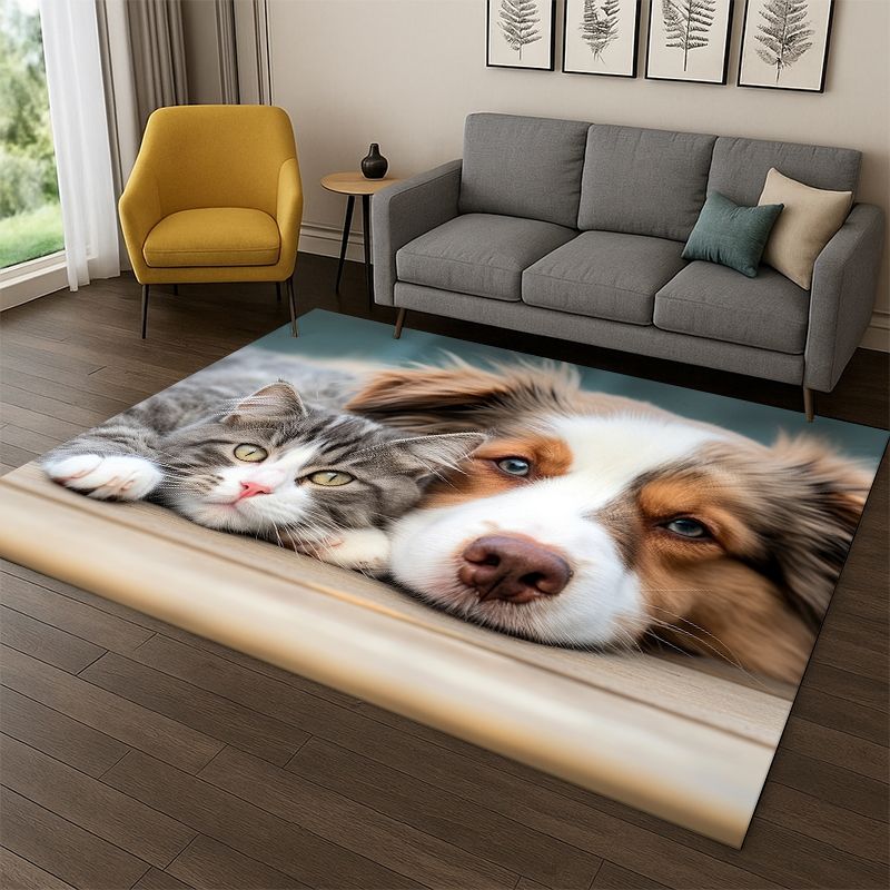 Cute Dog Puppy Cartoon Carpet  - Kids Outdoor Area recension och pris