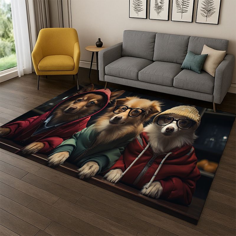 Cute Dog Puppy Cartoon Carpet  - Kids Outdoor Area recension och pris