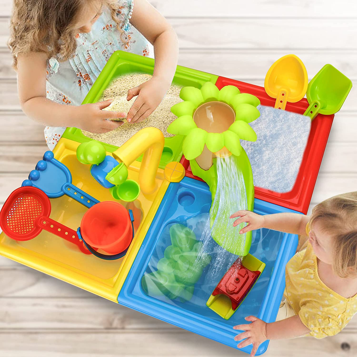 Beach Table Sand Play Toys Chi - Kids Outdoor Play Table recension och pris
