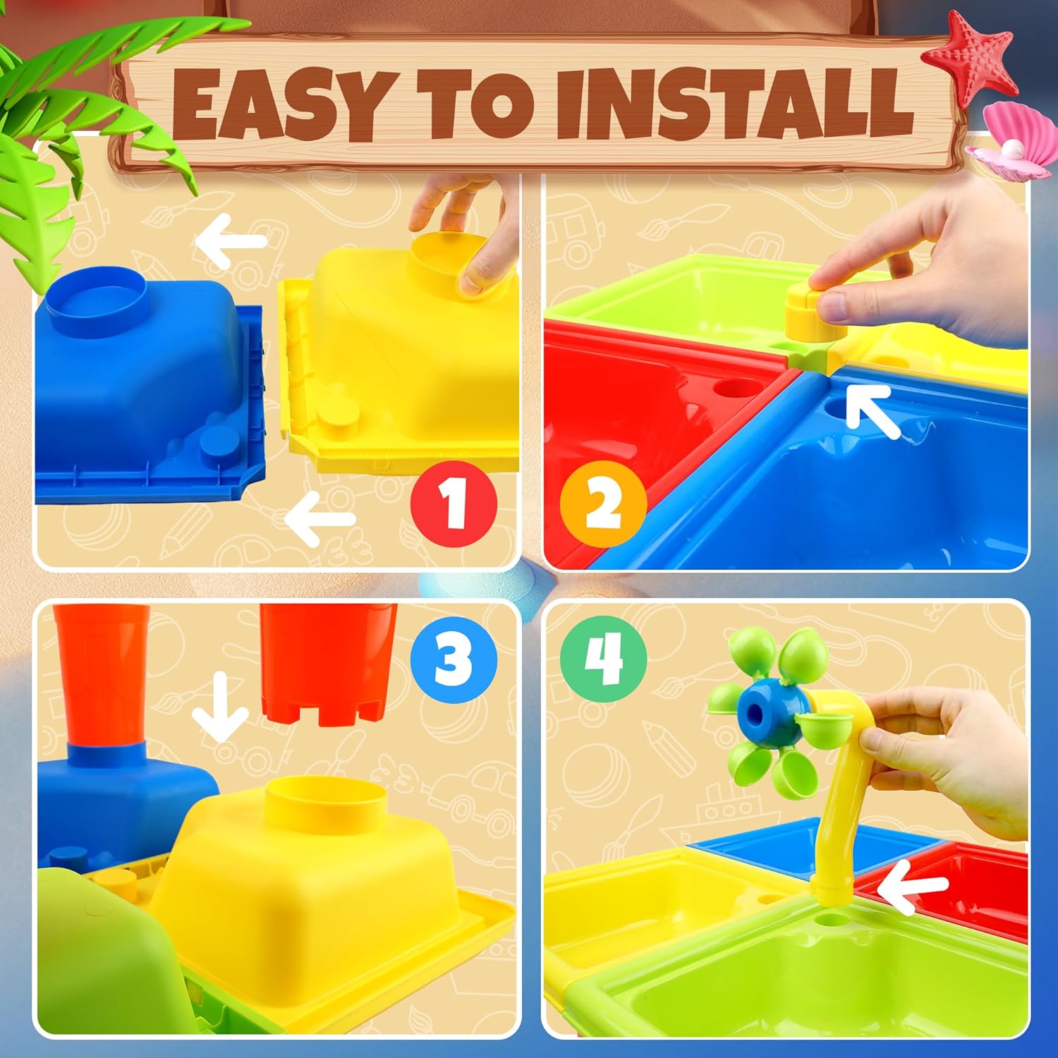 25 Pcs Summer Water Table for  - Kids Outdoor Activity Toys recension och pris