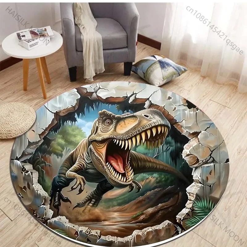 HD 3D Dinosaur Print Round Rug - Kids Outdoor Area recension och pris