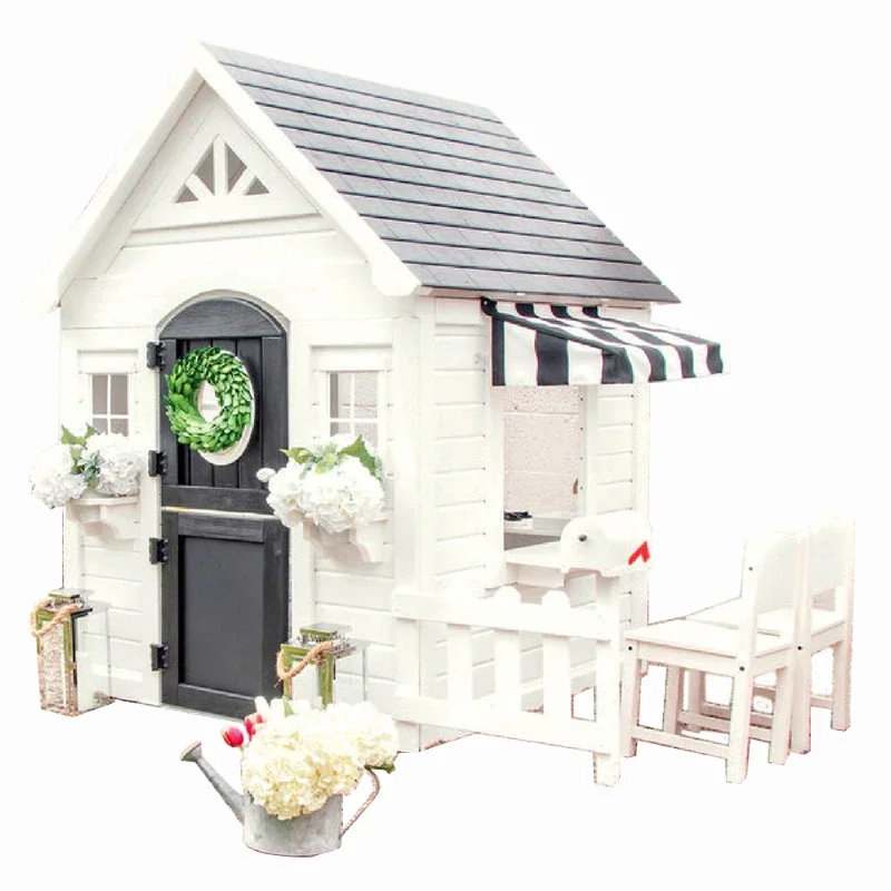 Simple Play house with fence M - Kids Outdoor Cubby House recension och pris