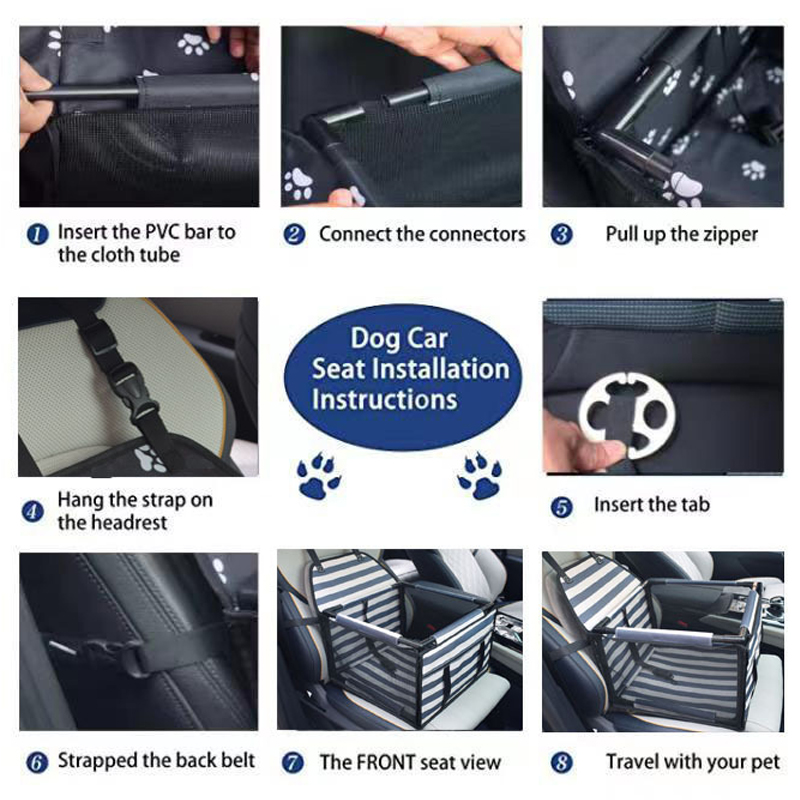 1PC Dog Car Seat Cover Foldabl - Swing Seat Belt recension och pris