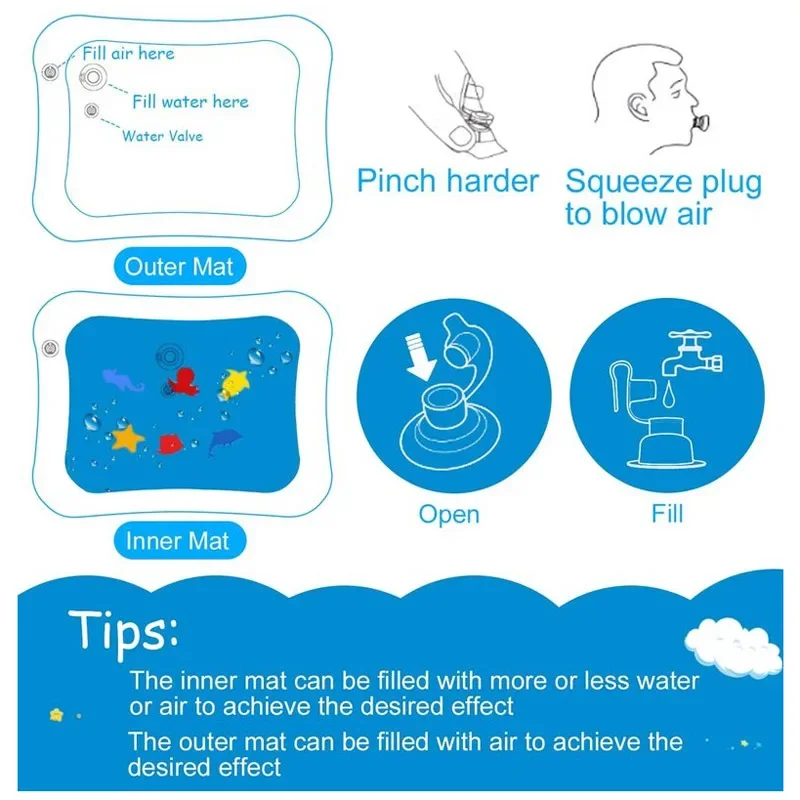 Baby Playing Water Mat Toddler - Kids Outdoor Water Play Table recension och pris