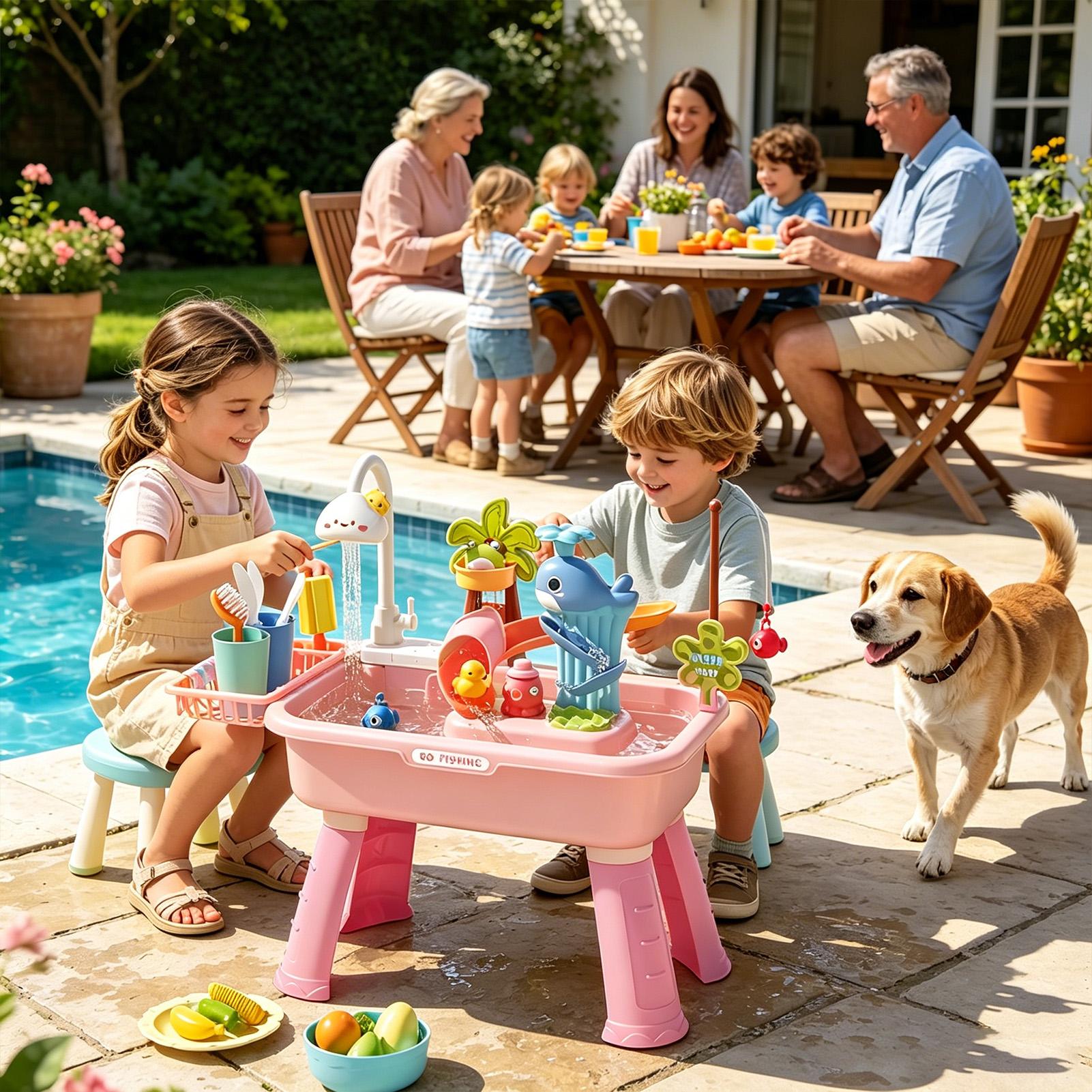 Kids Water Table with Pump, Se - Kids Outdoor Play Table recension och pris