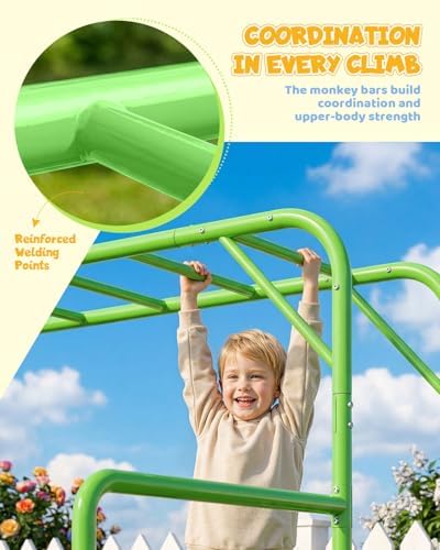 Outdoor Monkey Bar Set with Cl - Kids Outdoor Monkey Bars recension och pris