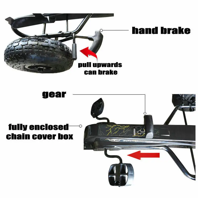 4 Inflatable Wheel Ride on Car - Go Kart Pedal Kids recension och pris