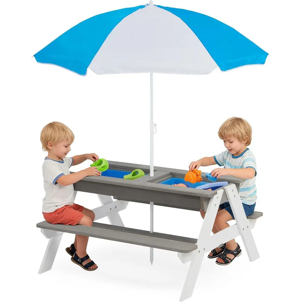 Convertible 3-in-1 Wooden Picn - Kids Outdoor Play Table recension och pris