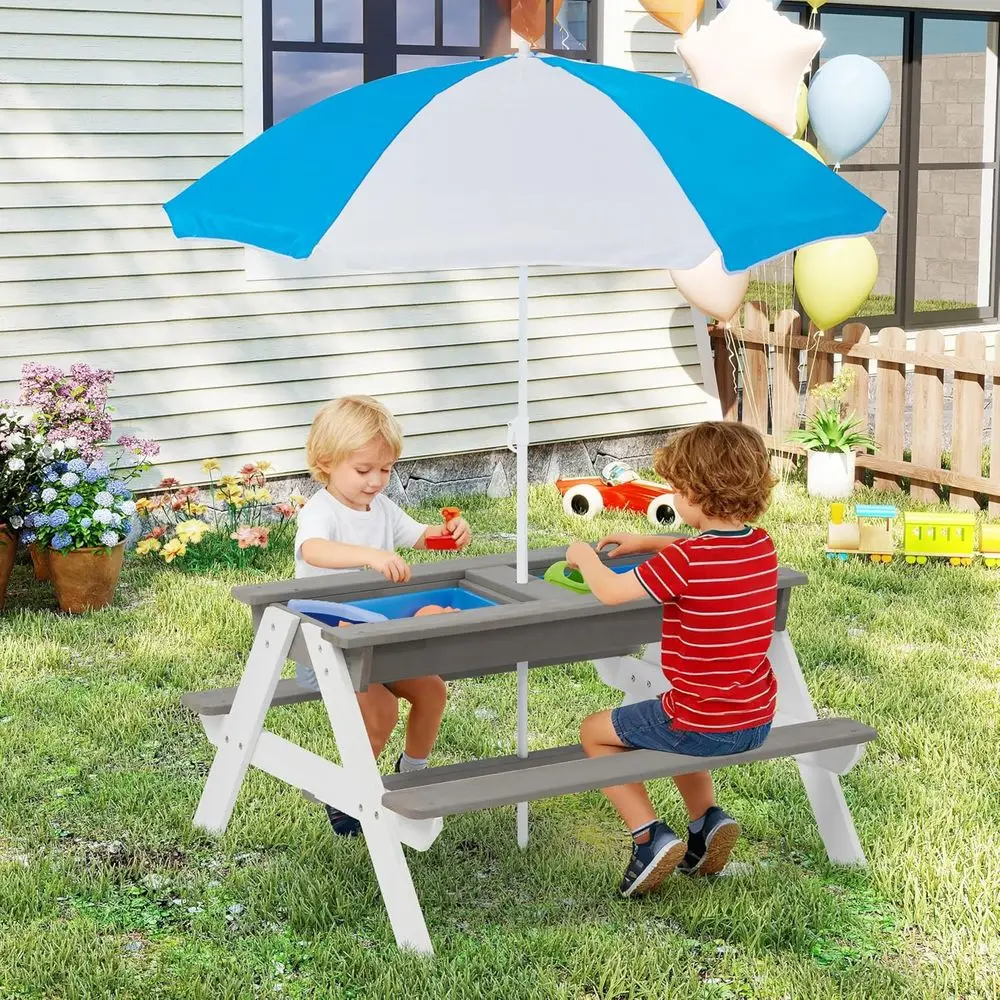 Convertible 3-in-1 Wooden Picn - Kids Outdoor Play Table recension och pris