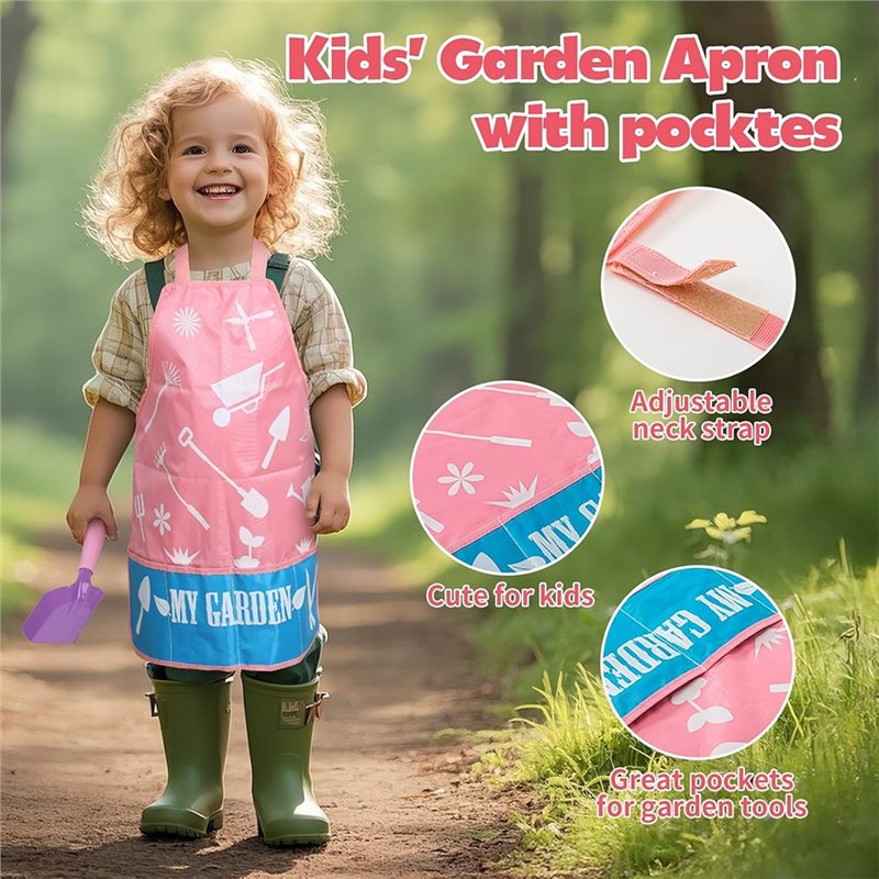 Superior-Kids Pink Gardening T - Kids Outdoor Garden Set recension och pris