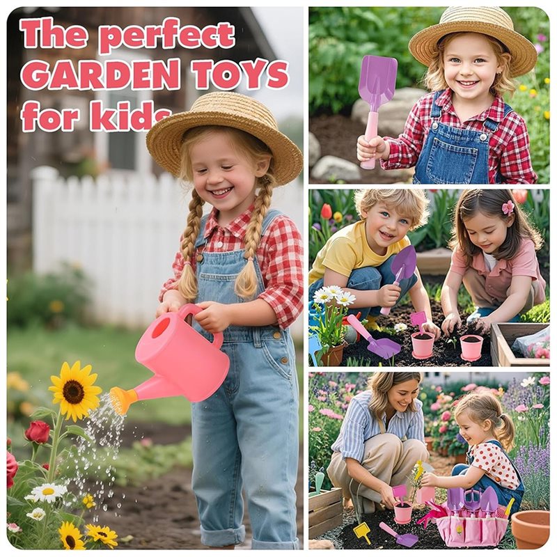 Superior-Kids Pink Gardening T - Kids Outdoor Garden Set recension och pris