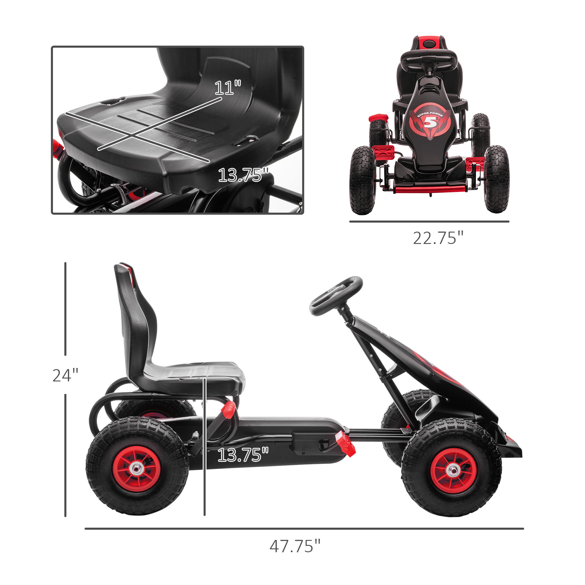 Kids Pedal Go Kart Ride-on Toy - Go Kart Pedal Kids recension och pris