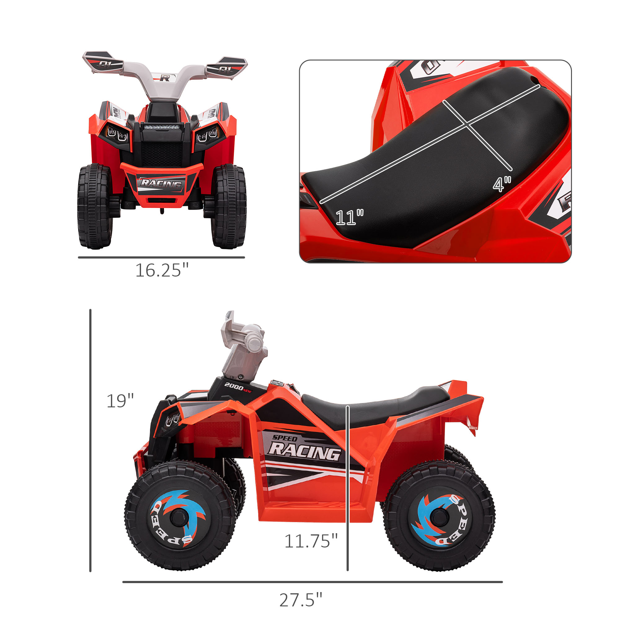 Car 6V with Kids Durable Desig - Kids Outdoor Electric Car recension och pris