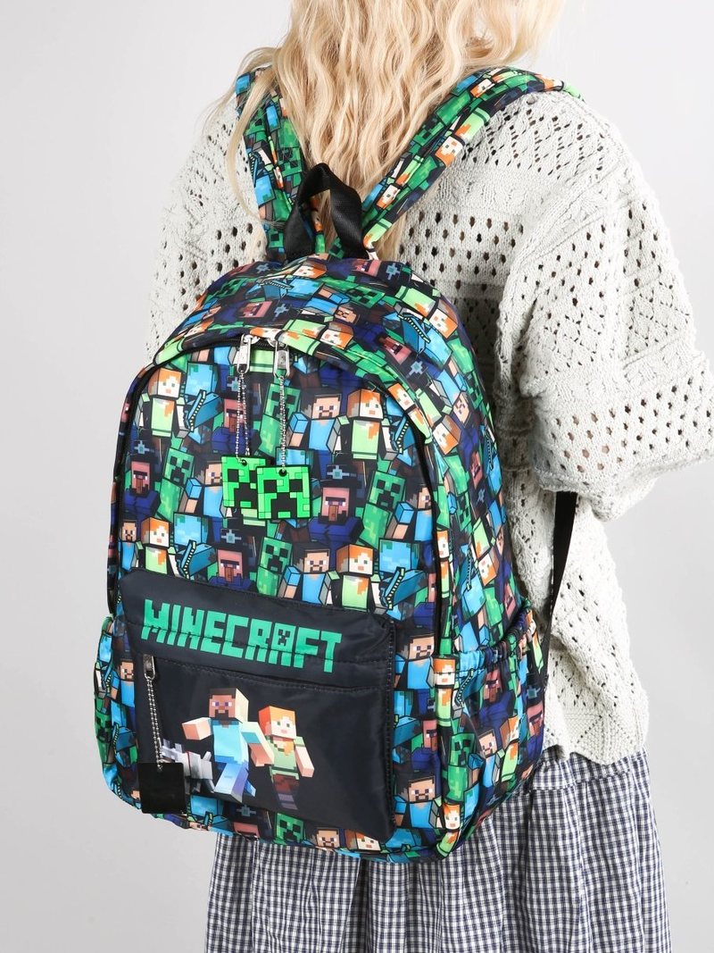 Minecraft Backpack Graffiti Pr - Kids Outdoor Backpack recension och pris