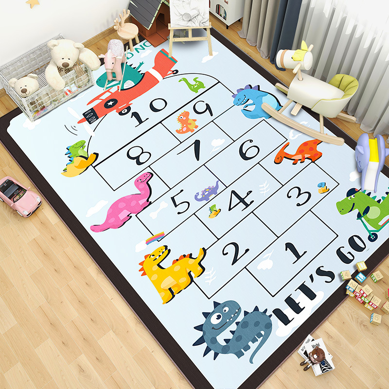 Pink Cartoon Living Room Carpe - Kids Outdoor Play Table recension och pris