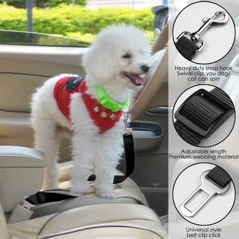 1/2/7Pcs Adjustable Pet Cat Do - Swing Seat Belt recension och pris