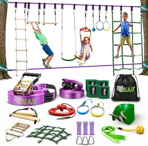 Obstacle Course for Kids - Out - Kids Outdoor Monkey Bars recension och pris