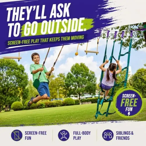 Obstacle Course for Kids - Out - Kids Outdoor Monkey Bars recension och pris