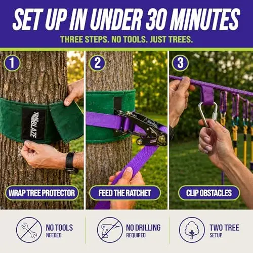 Obstacle Course for Kids - Out - Kids Outdoor Monkey Bars recension och pris