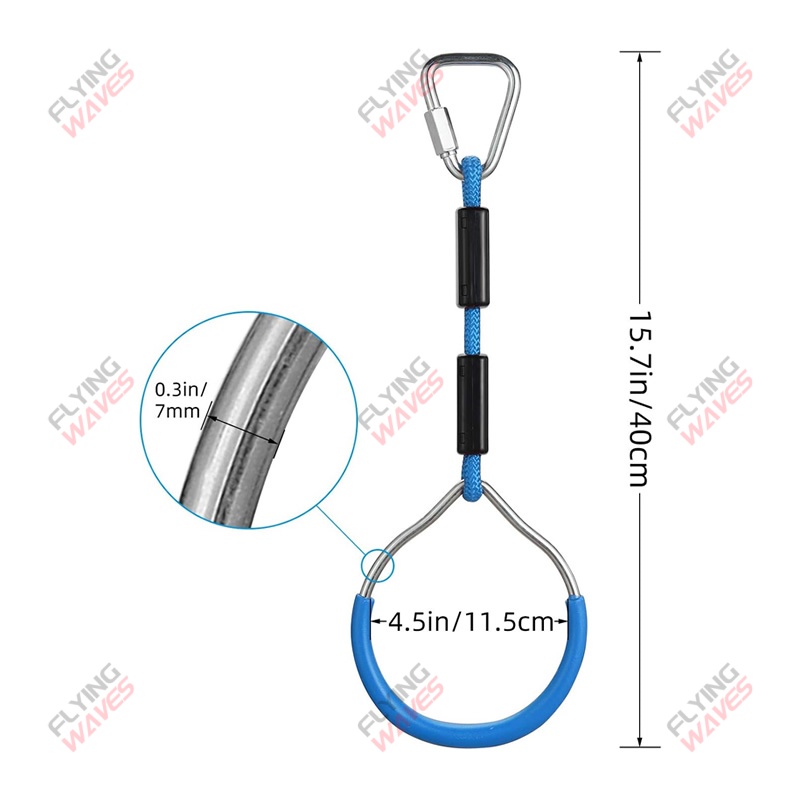 Kids Hanging GYM Ring Swing Cl - Kids Outdoor Monkey Bars recension och pris
