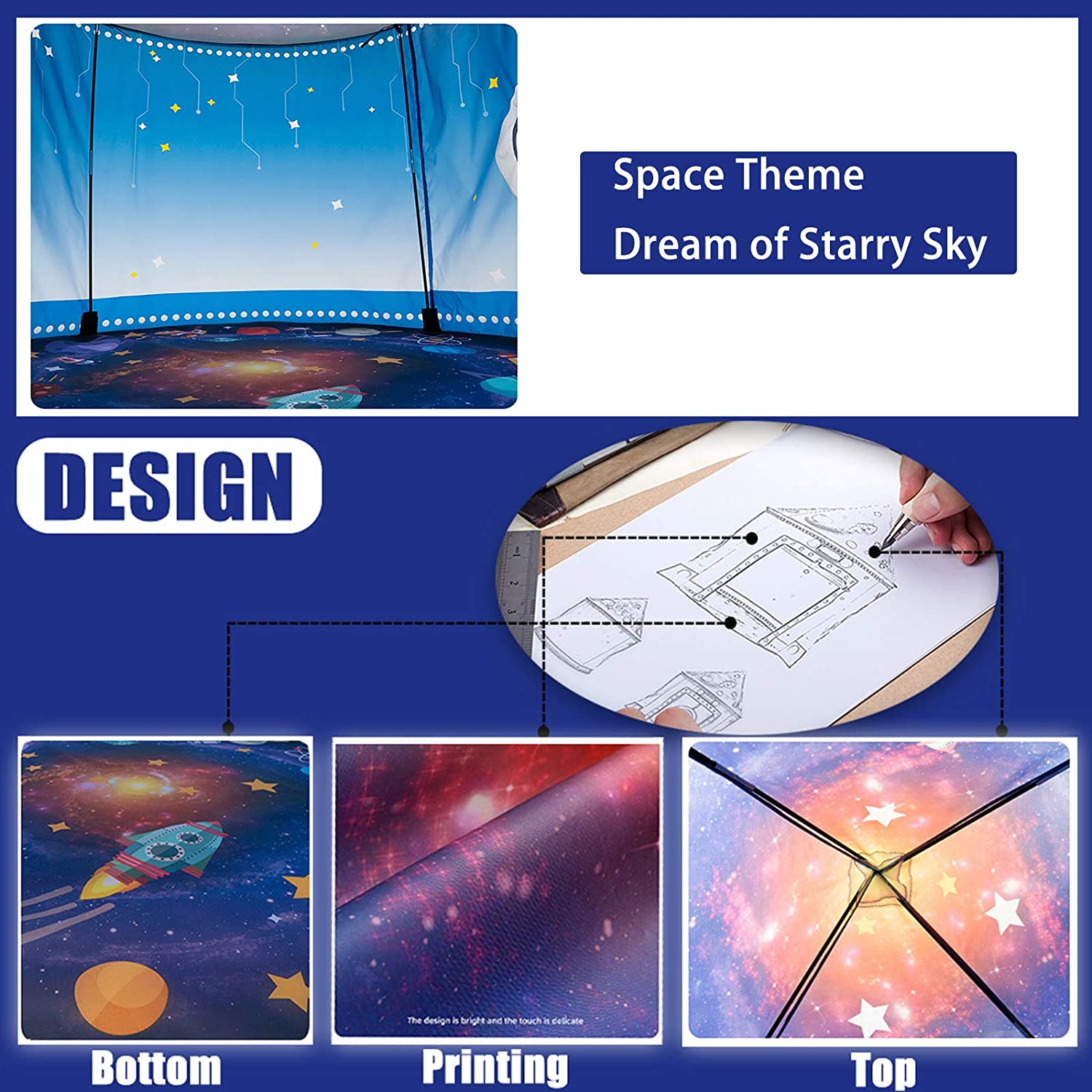 Rocket Ship Kids Tent Pop Up P - Kids Outdoor Play Table recension och pris