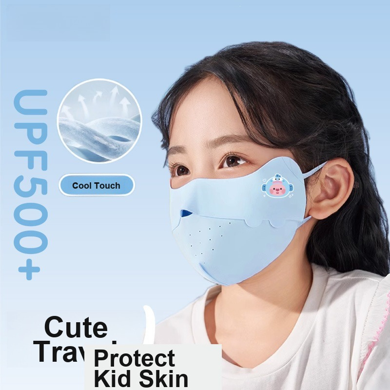 Kids Ice Silk Face Mask Cute P - Outdoor Kid Friendly recension och pris